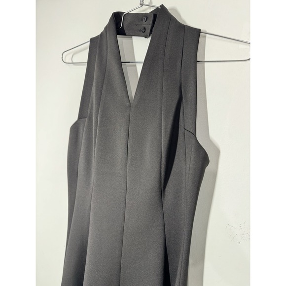 Calvin Klein Sleeveless Scuba Crepe A-Line Logo Zip Dress Size 10 Cocktail Party - Picture 11 of 13